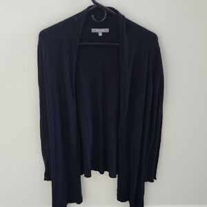 Daisy Fuentes Black Open-Front Cardigan